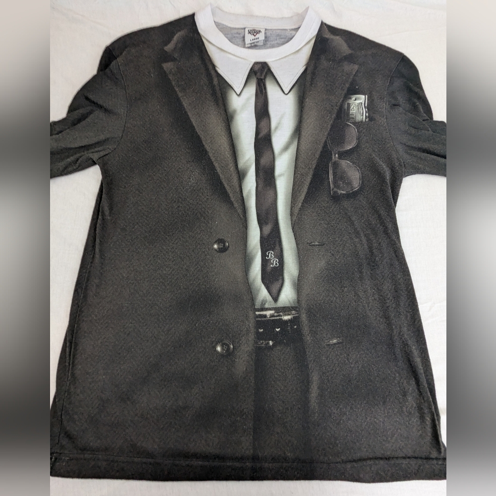 House of Blues - Blues Brothers Sublimated Design Blazer/Tie/Sunglasses Costume